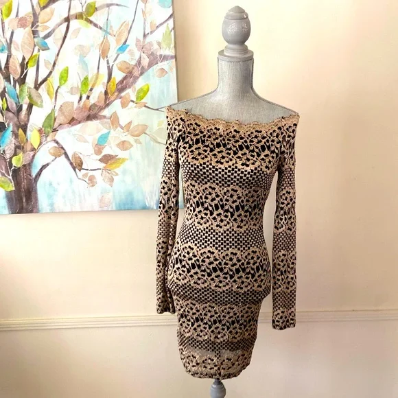 papaya lace dress Papaya White Crochet Lace Knit Floral Brodie Shift Bodycon Summer Dress M